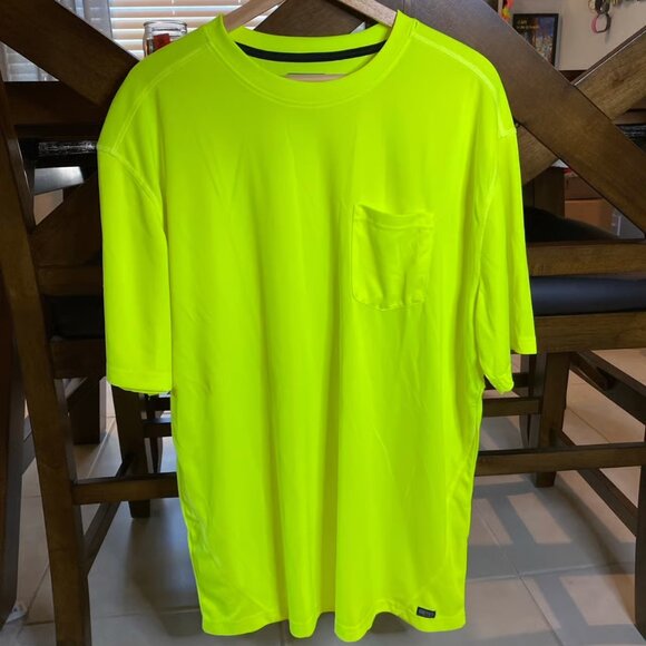 Smith's Workwear Chartreuse Size 2XL Yellow Green Short Sleeve T Shirt - Picture 1 of 5